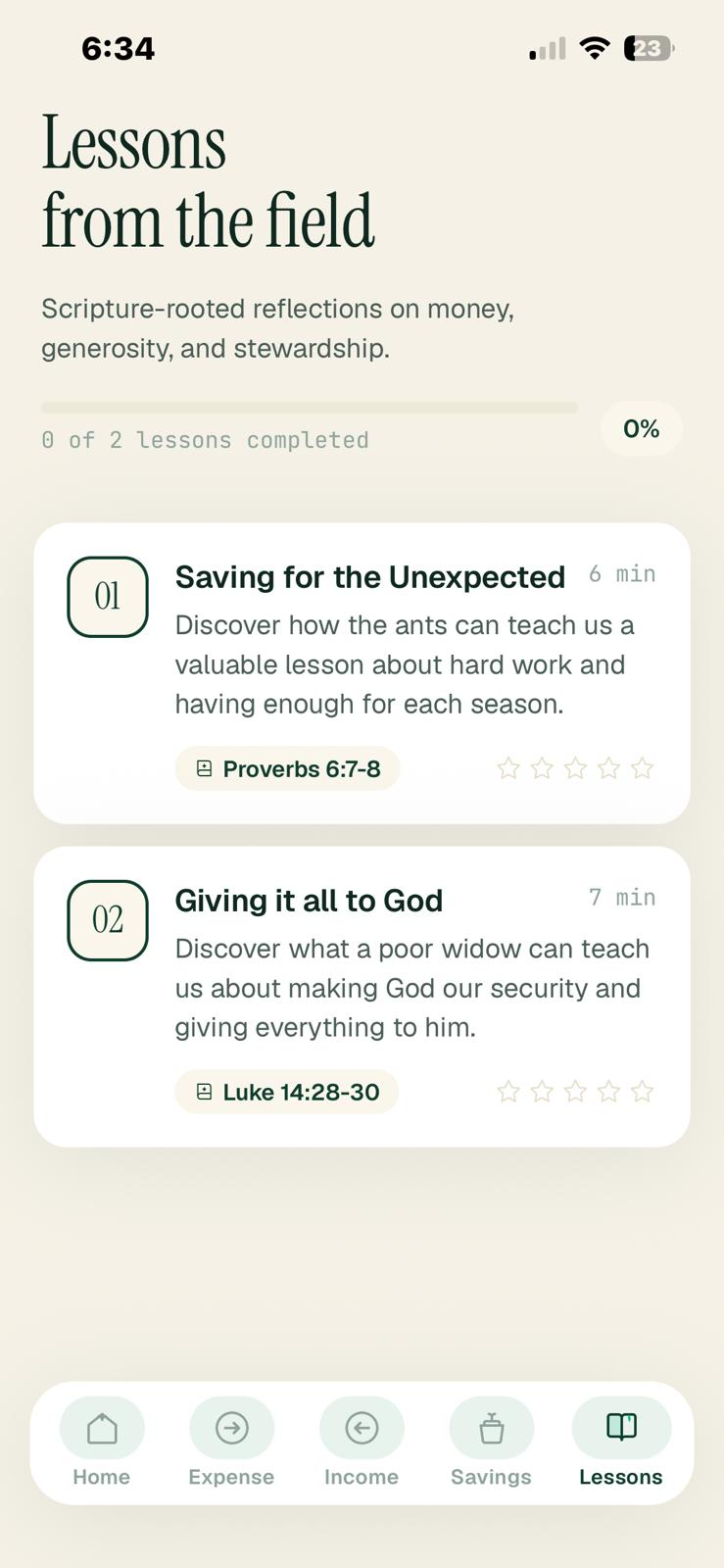 Lessons